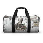 W.E.B. Du Bois Christmas Duffle Bag Think Deeper Quote Vintage Portrait Newspaper Collage Festive