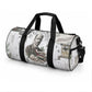 W.E.B. Du Bois Christmas Duffle Bag Think Deeper Quote Vintage Portrait Newspaper Collage Festive