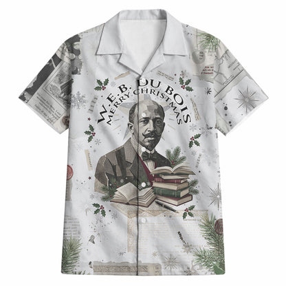 W.E.B. Du Bois Christmas Hawaiian Shirt Think Deeper Quote Vintage Portrait Newspaper Collage Festive