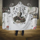 W.E.B. Du Bois Christmas Hooded Blanket Think Deeper Quote Vintage Portrait Newspaper Collage Festive
