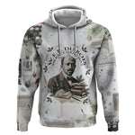 W.E.B. Du Bois Christmas Hoodie Think Deeper Quote Vintage Portrait Newspaper Collage Festive
