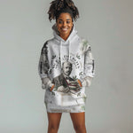 W.E.B. Du Bois Christmas Hoodie Dress Think Deeper Quote Vintage Portrait Newspaper Collage Festive