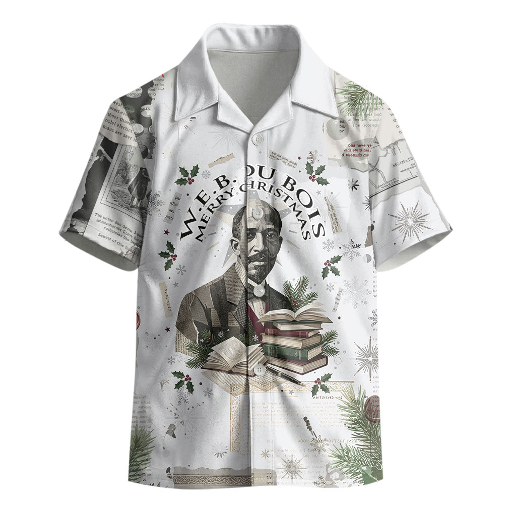 W.E.B. Du Bois Christmas Kid Hawaiian Shirt Think Deeper Quote Vintage Portrait Newspaper Collage Festive