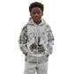 W.E.B. Du Bois Christmas Kid Hoodie Think Deeper Quote Vintage Portrait Newspaper Collage Festive