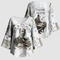 W.E.B. Du Bois Christmas Kimono Sleeve Blouse Think Deeper Quote Vintage Portrait Newspaper Collage Festive