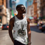 W.E.B. Du Bois Christmas Men Tank Top Think Deeper Quote Vintage Portrait Newspaper Collage Festive