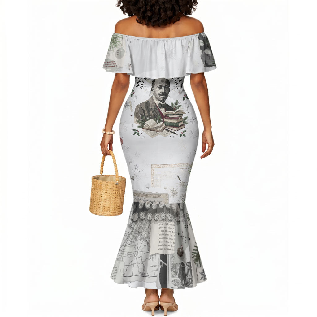 W.E.B. Du Bois Christmas Mermaid Dress Think Deeper Quote Vintage Portrait Newspaper Collage Festive