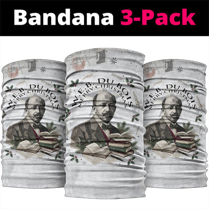 W.E.B. Du Bois Christmas Neck Gaiter Think Deeper Quote Vintage Portrait Newspaper Collage Festive