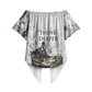 W.E.B. Du Bois Christmas Off Shoulder Wrap Waist Top Think Deeper Quote Vintage Portrait Newspaper Collage Festive
