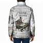 W.E.B. Du Bois Christmas Padded Jacket Think Deeper Quote Vintage Portrait Newspaper Collage Festive