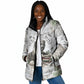 W.E.B. Du Bois Christmas Padded Jacket Think Deeper Quote Vintage Portrait Newspaper Collage Festive