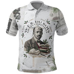 W.E.B. Du Bois Christmas Polo Shirt Think Deeper Quote Vintage Portrait Newspaper Collage Festive