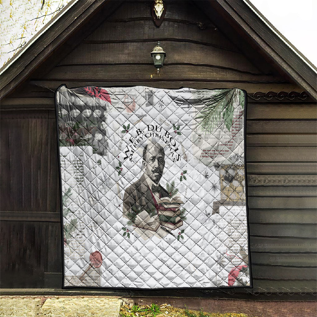 W.E.B. Du Bois Christmas Quilt Think Deeper Quote Vintage Portrait Newspaper Collage Festive