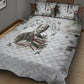 W.E.B. Du Bois Christmas Quilt Bed Set Think Deeper Quote Vintage Portrait Newspaper Collage Festive