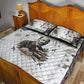 W.E.B. Du Bois Christmas Quilt Bed Set Think Deeper Quote Vintage Portrait Newspaper Collage Festive
