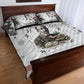 W.E.B. Du Bois Christmas Quilt Bed Set Think Deeper Quote Vintage Portrait Newspaper Collage Festive