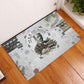 W.E.B. Du Bois Christmas Rubber Doormat Think Deeper Quote Vintage Portrait Newspaper Collage Festive