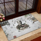 W.E.B. Du Bois Christmas Rubber Doormat Think Deeper Quote Vintage Portrait Newspaper Collage Festive