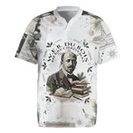 W.E.B. Du Bois Christmas Rugby Jersey Think Deeper Quote Vintage Portrait Newspaper Collage Festive