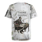 W.E.B. Du Bois Christmas Rugby Jersey Think Deeper Quote Vintage Portrait Newspaper Collage Festive