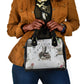 W.E.B. Du Bois Christmas Shoulder Handbag Think Deeper Quote Vintage Portrait Newspaper Collage Festive