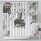 W.E.B. Du Bois Christmas Shower Curtain Think Deeper Quote Vintage Portrait Newspaper Collage Festive