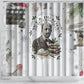 W.E.B. Du Bois Christmas Shower Curtain Think Deeper Quote Vintage Portrait Newspaper Collage Festive