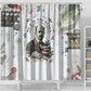 W.E.B. Du Bois Christmas Shower Curtain Think Deeper Quote Vintage Portrait Newspaper Collage Festive