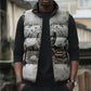 W.E.B. Du Bois Christmas Sleeveless Puffer Jacket Think Deeper Quote Vintage Portrait Newspaper Collage Festive