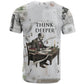 W.E.B. Du Bois Christmas T shirt Think Deeper Quote Vintage Portrait Newspaper Collage Festive