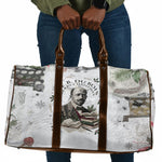W.E.B. Du Bois Christmas Travel Bag Think Deeper Quote Vintage Portrait Newspaper Collage Festive