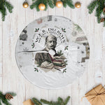 W.E.B. Du Bois Christmas Tree Skirt Think Deeper Quote Vintage Portrait Newspaper Collage Festive