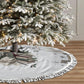 W.E.B. Du Bois Christmas Tree Skirt Think Deeper Quote Vintage Portrait Newspaper Collage Festive