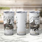 W.E.B. Du Bois Christmas Tumbler Cup Think Deeper Quote Vintage Portrait Newspaper Collage Festive
