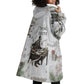 W.E.B. Du Bois Christmas Wearable Blanket Hoodie Think Deeper Quote Vintage Portrait Newspaper Collage Festive