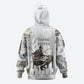 W.E.B. Du Bois Christmas Zip Hoodie Think Deeper Quote Vintage Portrait Newspaper Collage Festive