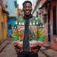 Guinea Bissau Christmas Bomber Jacket Santa Penguin Christmas Tree and Snowflake - African Pride