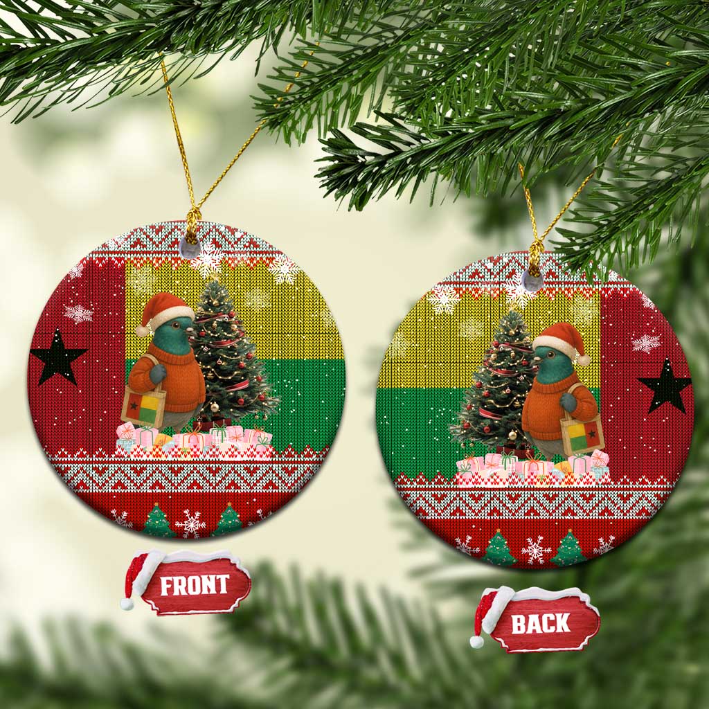 Guinea Bissau Christmas Ceramic Ornament Santa Penguin Christmas Tree and Snowflake - African Pride