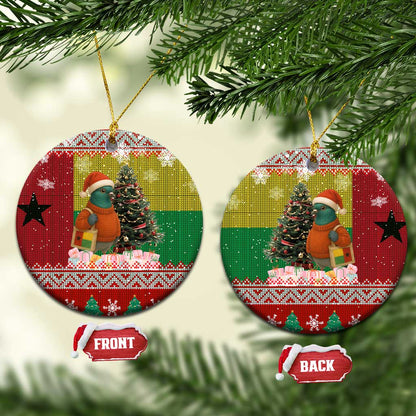 Guinea Bissau Christmas Ceramic Ornament Santa Penguin Christmas Tree and Snowflake - African Pride