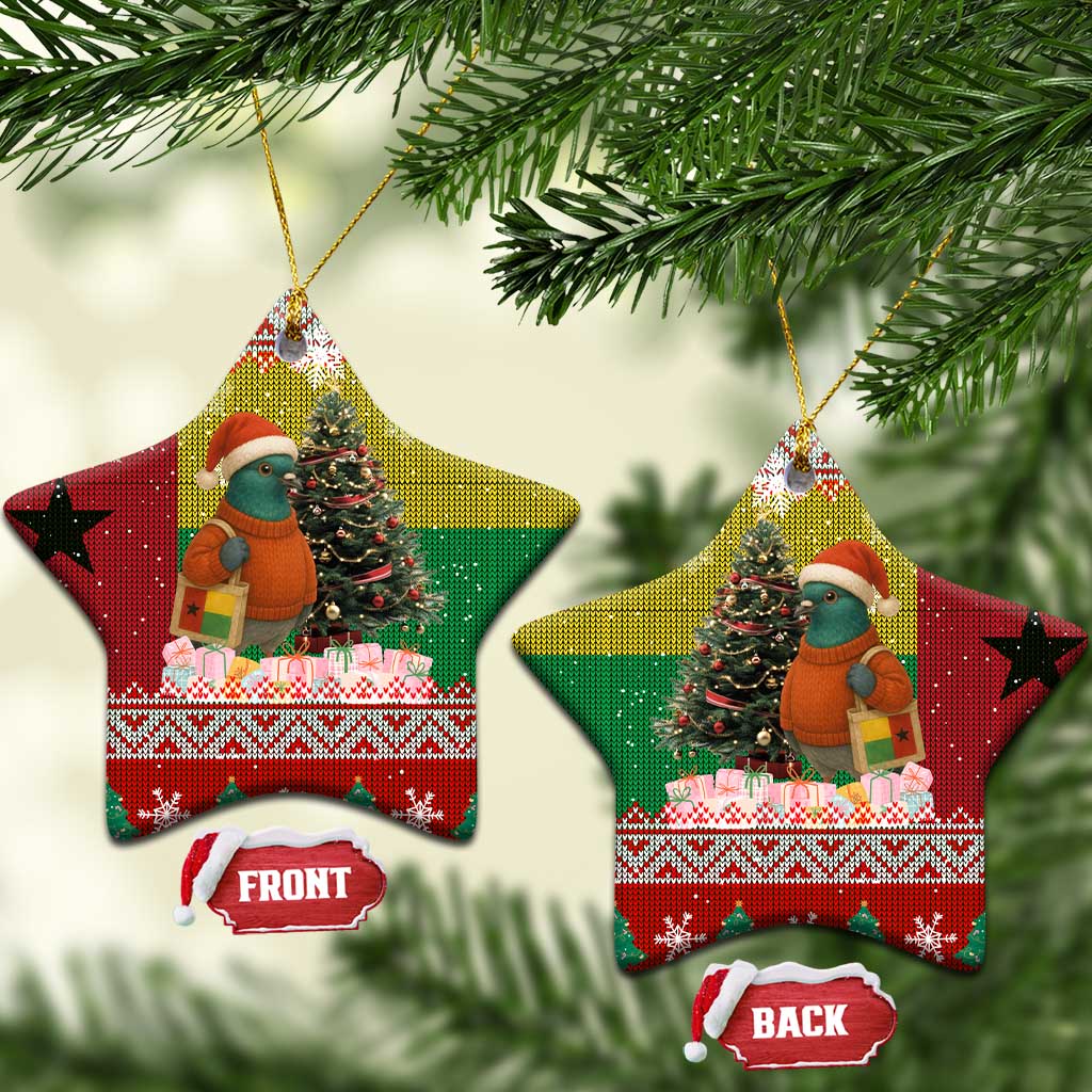 Guinea Bissau Christmas Ceramic Ornament Santa Penguin Christmas Tree and Snowflake - African Pride