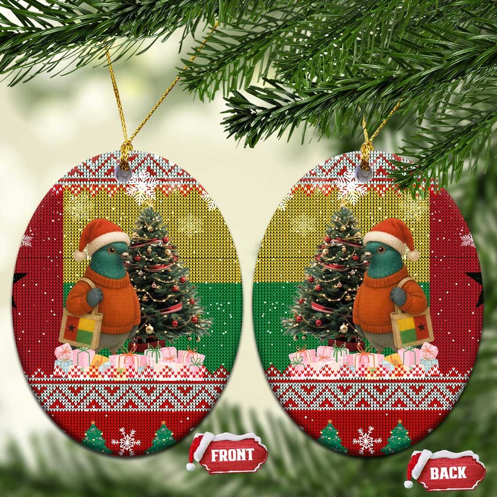 Guinea Bissau Christmas Ceramic Ornament Santa Penguin Christmas Tree and Snowflake - African Pride
