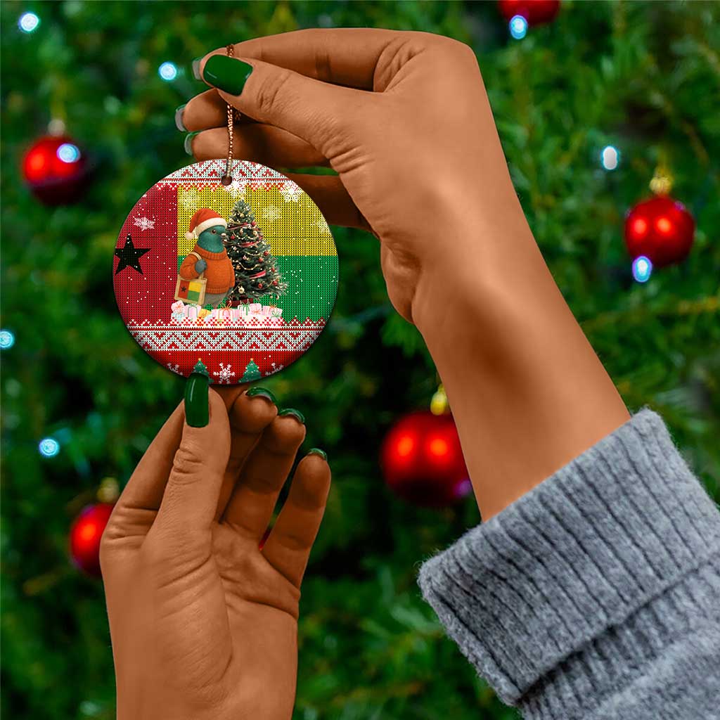 Guinea Bissau Christmas Ceramic Ornament Santa Penguin Christmas Tree and Snowflake - African Pride