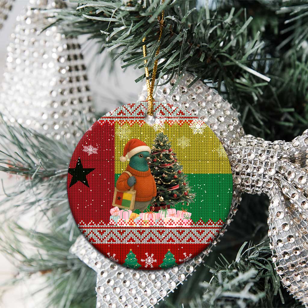 Guinea Bissau Christmas Ceramic Ornament Santa Penguin Christmas Tree and Snowflake - African Pride