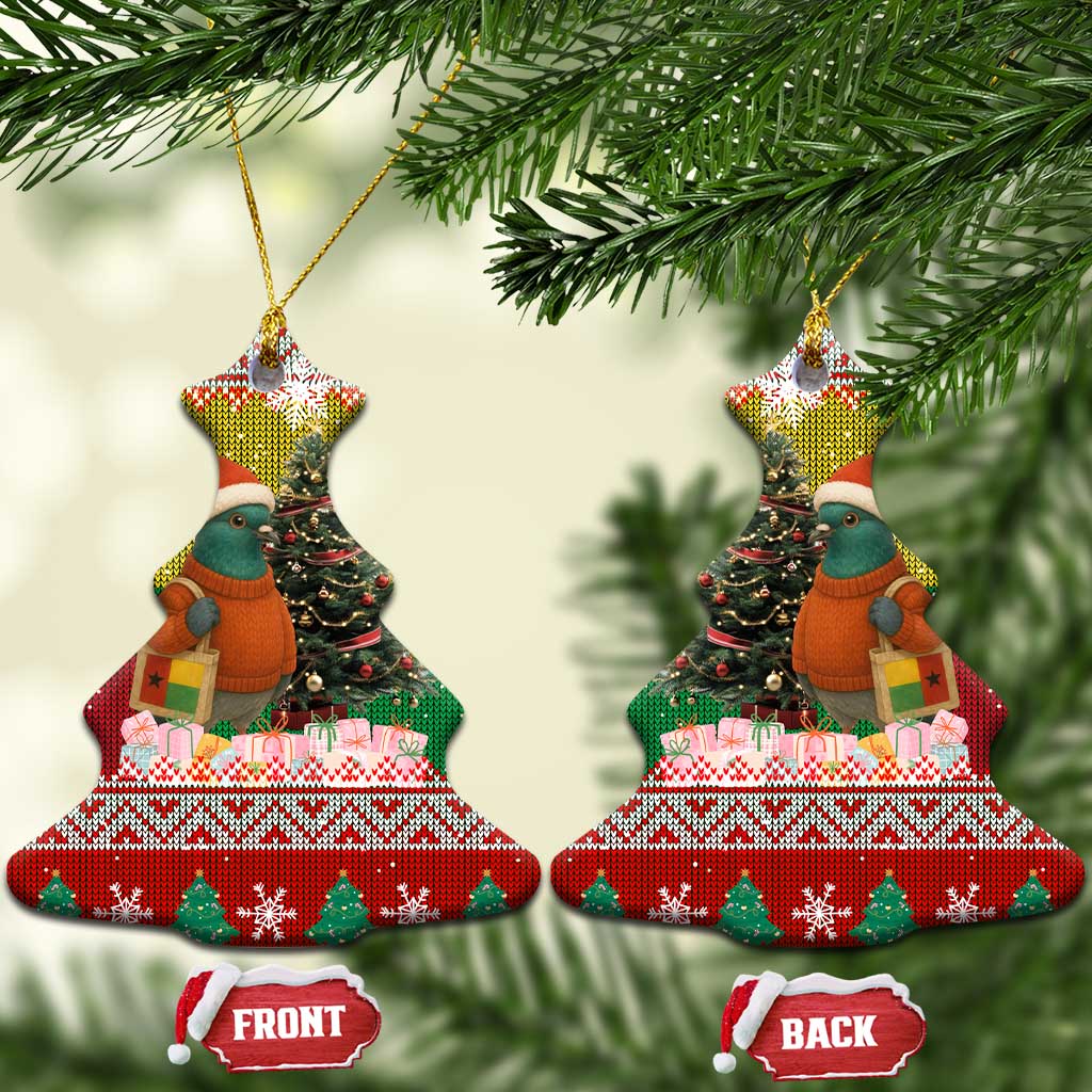 Guinea Bissau Christmas Ceramic Ornament Santa Penguin Christmas Tree and Snowflake - African Pride