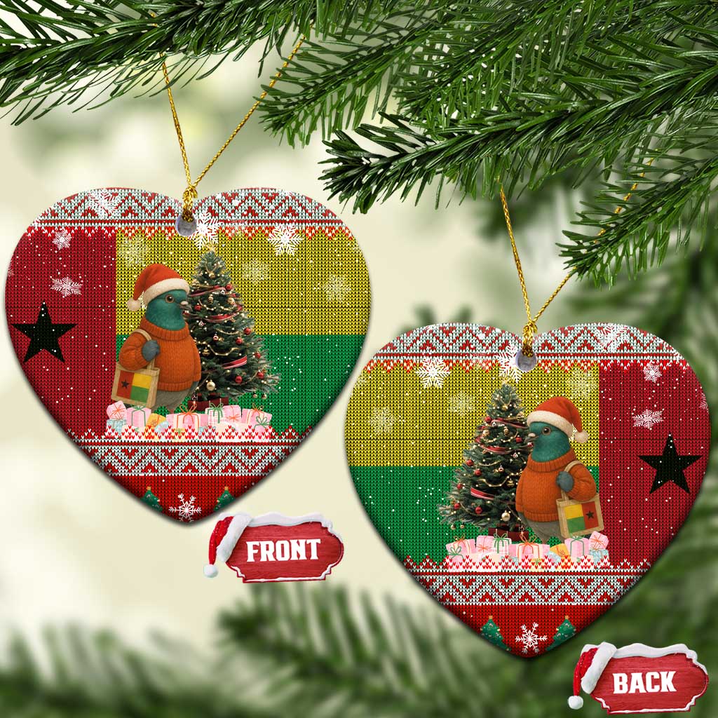 Guinea Bissau Christmas Ceramic Ornament Santa Penguin Christmas Tree and Snowflake - African Pride