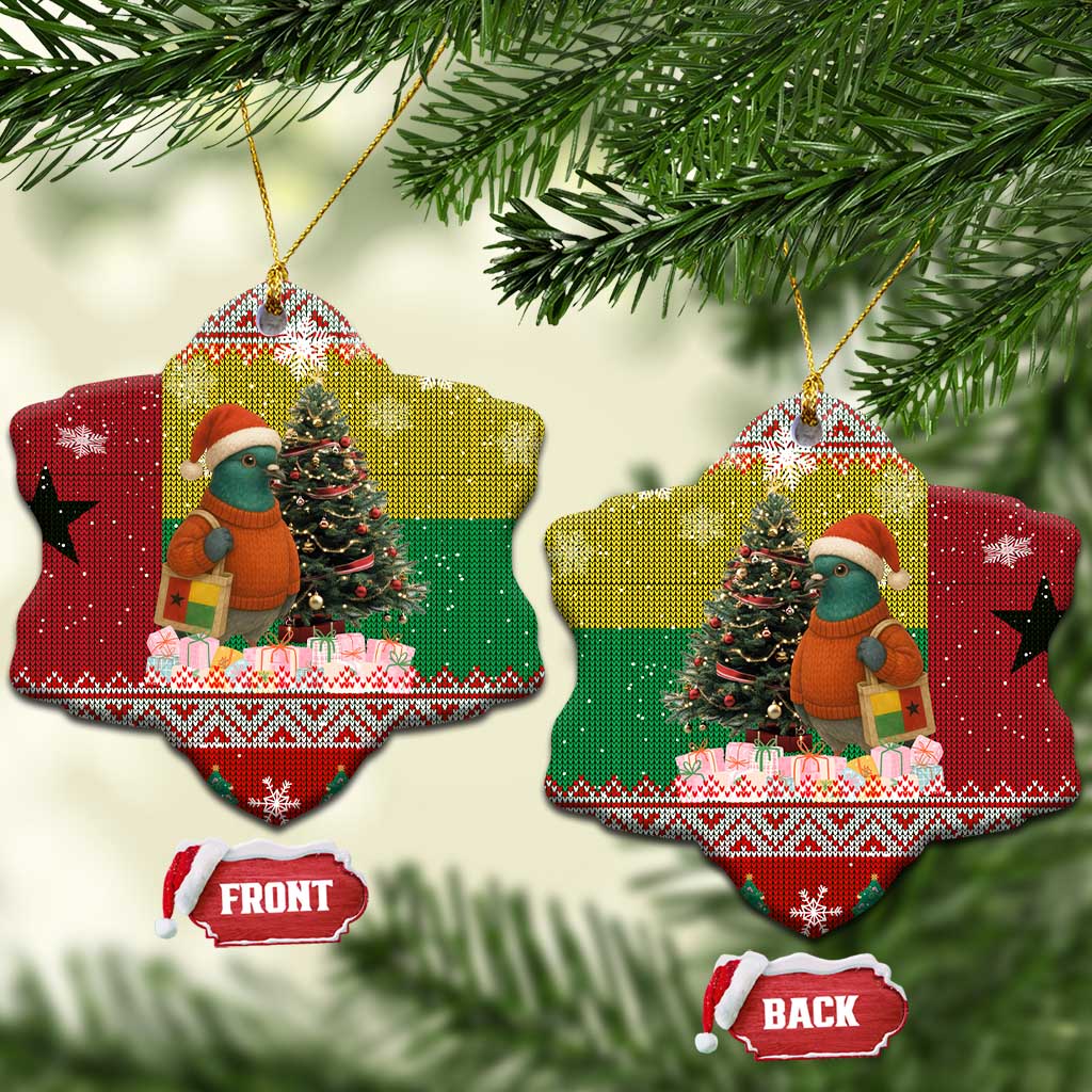 Guinea Bissau Christmas Ceramic Ornament Santa Penguin Christmas Tree and Snowflake - African Pride