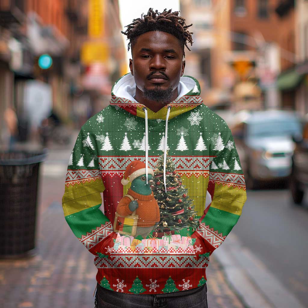 Guinea Bissau Christmas Hoodie Santa Penguin Christmas Tree and Snowflake - African Pride