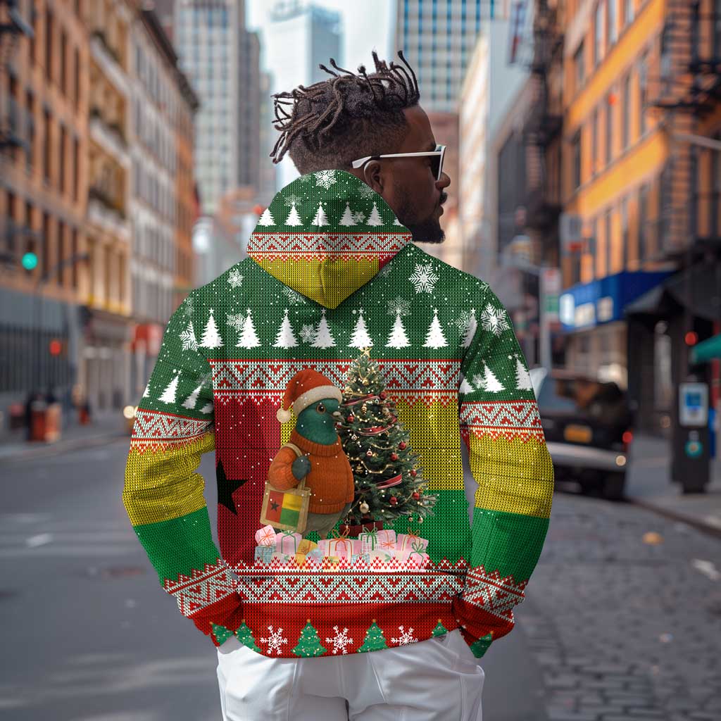 Guinea Bissau Christmas Hoodie Santa Penguin Christmas Tree and Snowflake - African Pride