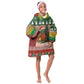 Guinea Bissau Christmas Kid Wearable Blanket Hoodie Santa Penguin Christmas Tree and Snowflake - African Pride