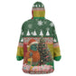 Guinea Bissau Christmas Kid Wearable Blanket Hoodie Santa Penguin Christmas Tree and Snowflake - African Pride